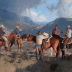 Bill Anton, Wyoming Conference Call, oil, 32 x 50, collection of Rusty Henderson.