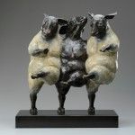 Giuseppe Palumbo, Almost Together Now, bronze, 28 x 24 x 14.