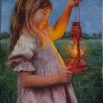 Amy Karnes, By Lantern Light, oil, 18 x 14.