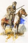 Andy Thomas, The Mountain Man, Watercolor 14 x 11.