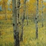 Keith Bond, Autumn Aspens, oil, 36 x 28.