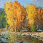 G. Russell Case, Autumn Reflections, oil, 12 x 16.