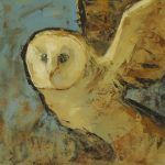 Mary Roberson, Barn Owl, oil, 12 x 12