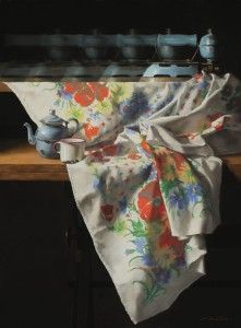 Deborah Bays, Laundry Day, pastel, 38 x 28.
