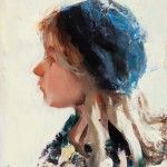 Robert Spooner, Blue Knit Cap, oil, 12 x 10.
