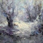 Mike Natale, Blue Snows, oil, 18 x 18.