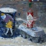 Clyde Steadman, Breakfast, oil still-life painting