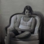 Brock Alius, Olivia, charcoal/chalk, 19 x 22.