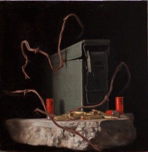 Brock Alius, Still Life, oil, 18 x 18.