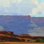 G. Russell Case, Canyon Lands, oil, 9 x 12.