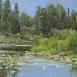 Carol Jenkins, Snake River, oil, 8 x 10.