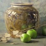 Carol Jenkins, Green Apples, oil, 11 x 14.