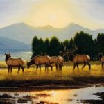 Reid Christie, Yellowstone Morning, oil, 18 x 24.