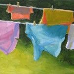 Tim Horn, Clean Laundry, No. 3, oil, 8 x 10.