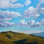 Michael Chamberlain, Clouds Over Mission Peak, oil, 40 x 50.