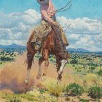 Tyler Crow, Cowboy Fandango, oil, 24 x 20.