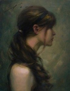 Vincent Xeus, Curls, oil, 10 x 8. 