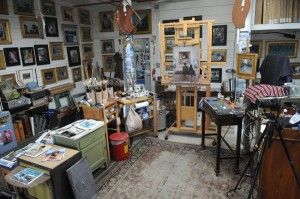 Artist Stan Moeller's studio in Maine