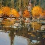 David W. Mayer, Autumn at Hessie Lake, oil, 16 x 20.