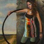 Daniel Bilmes, Hoola Hoop Girl, oil, 36 x 48.