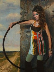 Daniel Bilmes, Hoola Hoop Girl, oil, 36 x 48.