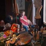 Daniel Bilmes, The Art Student, oil, 36 x 46.