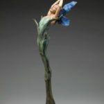 Angela De la Vega, Bloom, bronze, 35 x 12 x 11.