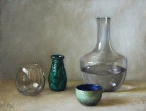 Michael DeVore, Vessels, oil, 14 x 18.