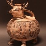 Lorraine Lewis, Deer Effigy, pottery.