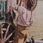 Jimmy Devine, Cowboy Pride, watercolor, 6 x 16.