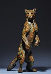 Mick Doellinger, Curiosity, bronze, 37 x 25 x 18.