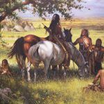 Don Oelze, Moi Nu Enu Itan, Cheyenne Horse Healer, oil, 46 x 34.