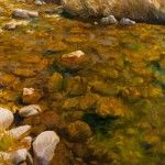 Gregory Packard, Each Day We Wade Into a Stream, oil, 30 x 40.