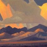 Ed Mell, McDowell Mountain Range, oil, 8 x 16.
