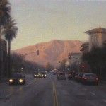 Ezra Suko, Pasadena Evening Light, oil, 8 x 10.