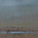 Nancy Bush, Foggy Pond, oil, 20 x 20.