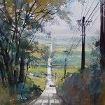 Thomas W. Schaller, Fairmont Road, Ohio, watercolor, 24 x 18.