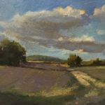 Katie Dobson Cundiff, Farm Road, oil, 11 x 14.