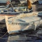 Derek Penix, French Fishing Harbor, oil painting