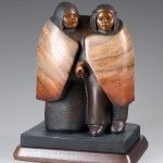 Doug Hyde, Friends and Lovers, bronze, 14 x 10 x 7.