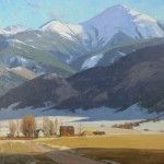 G. Russell Case, White Pine Peaks, oil, 30 x 40.