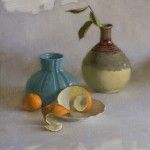James Galindo, Clementine, oil still-life painting