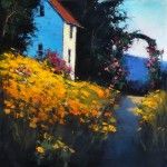 Romona Youngquist, Garden Path, oil, 40 x 40.