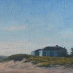 Brittany Gilbert, End of Narragansett Beach, oil, 12 x 16.
