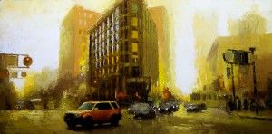 David Cheifetz, Gold at Dusk, oil painting