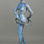 Glenna Goodacre, Girl With Ribbons, bronze, h73. Estimate: $35,000-55,000.