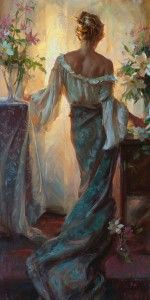 Daniel Gerhartz, Grace and Light, oil, 60 x 30.