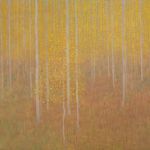 David Grossmann, Hovering Autumn Leaves, oil, 30 x 50.