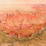 Gunnar Widforss, Grand Canyon Map, gouache, 21 x 40 (sight). Private collection, courtesy Gerald Peters Gallery.