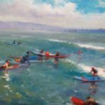 Hiu Lai Chong, Catching a Wave, oil, 16 x 20.